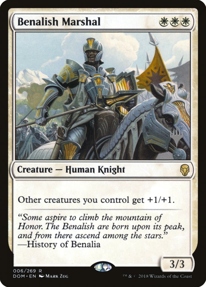 Benalish Marshal (Promo Pack) [Dominaria Promos] | Play N Trade Winnipeg