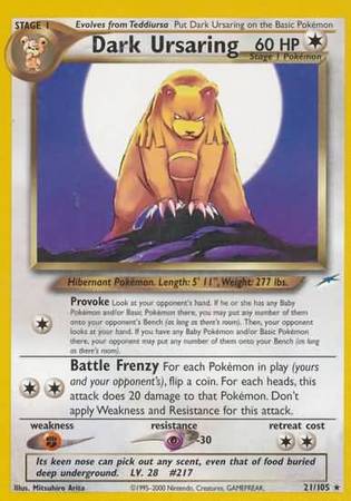 Dark Ursaring (21/105) [Neo Destiny Unlimited] | Play N Trade Winnipeg