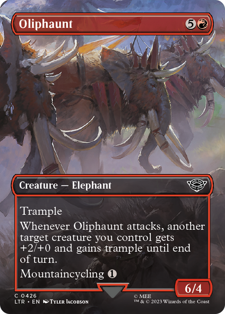 Oliphaunt (Borderless Alternate Art) [The Lord of the Rings: Tales of Middle-Earth] | Play N Trade Winnipeg