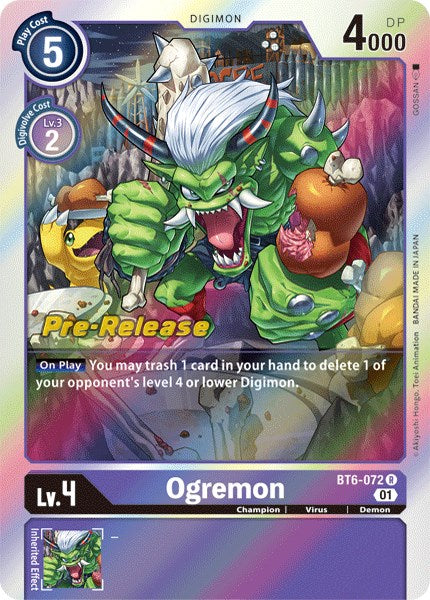 Ogremon [BT6-072] [Double Diamond Pre-Release Cards] | Play N Trade Winnipeg