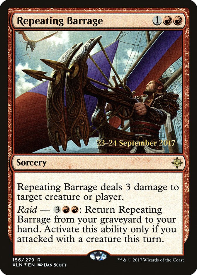 Repeating Barrage  [Ixalan Prerelease Promos] | Play N Trade Winnipeg