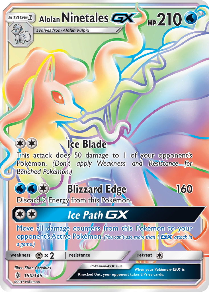 Alolan Ninetales GX (150/145) [Sun & Moon: Guardians Rising] | Play N Trade Winnipeg