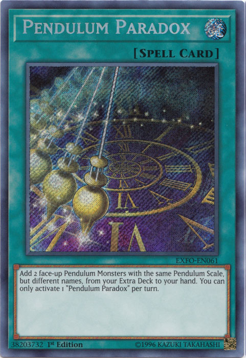 Pendulum Paradox [EXFO-EN061] Secret Rare | Play N Trade Winnipeg