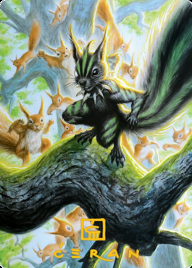 Chatterfang, Squirrel General Art Card (67) (Gold-Stamped Signature) [Modern Horizons 2 Art Series] | Play N Trade Winnipeg