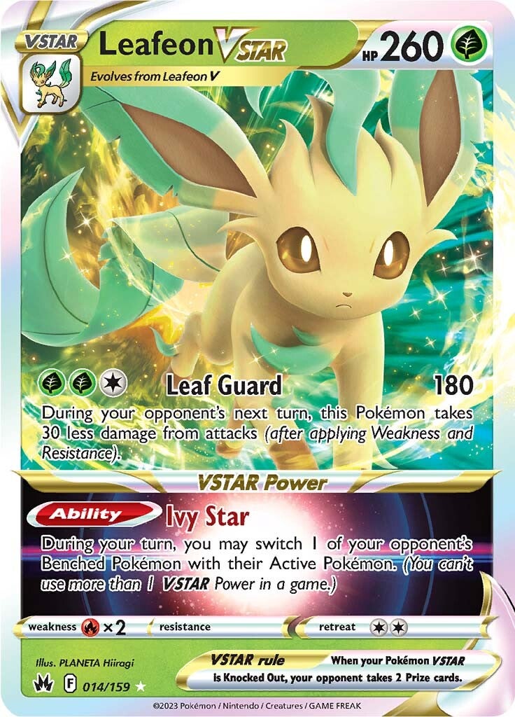 Leafeon VSTAR (014/159) [Sword & Shield: Crown Zenith] | Play N Trade Winnipeg