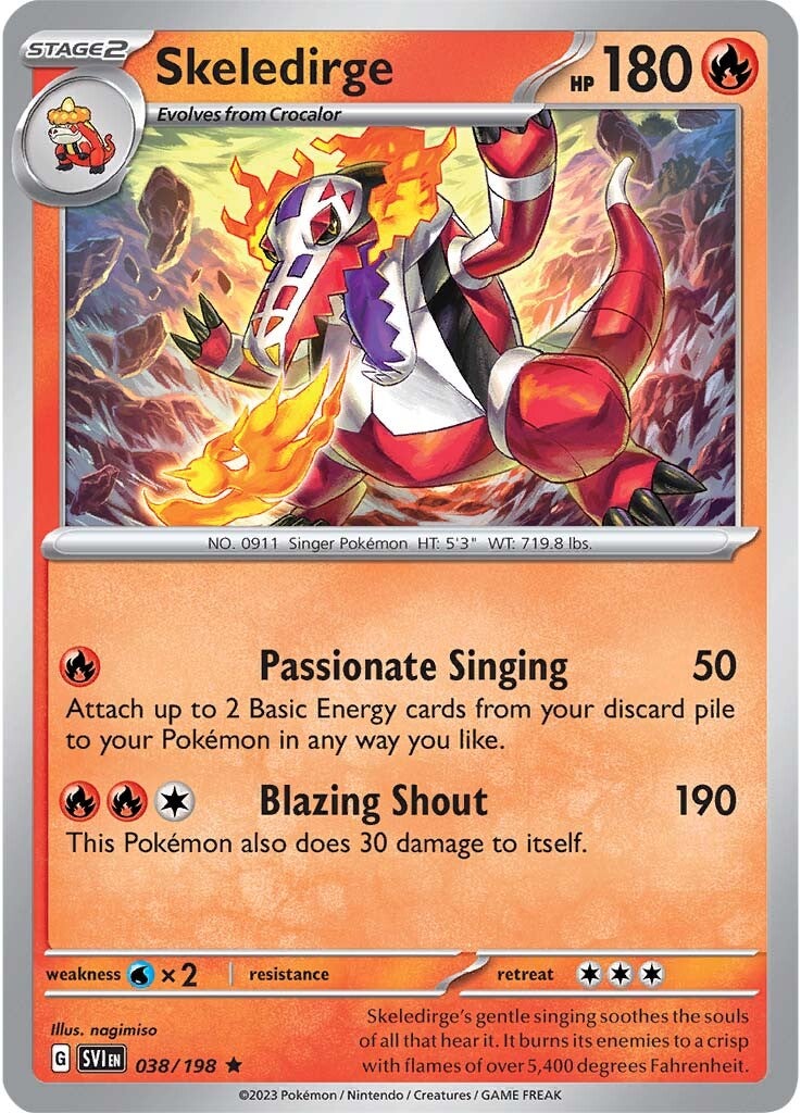 Skeledirge (038/198) [Scarlet & Violet: Base Set] | Play N Trade Winnipeg