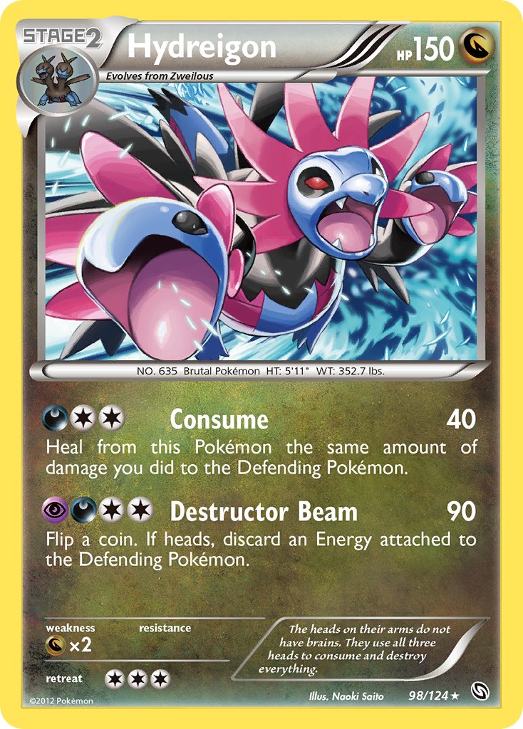 Hydreigon (98/124) (Cracked Ice Holo) (Theme Deck Exclusive) [Black & White: Dragons Exalted] | Play N Trade Winnipeg