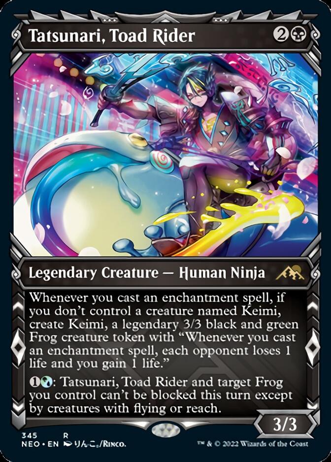 Tatsunari, Toad Rider (Showcase Ninja) [Kamigawa: Neon Dynasty] | Play N Trade Winnipeg