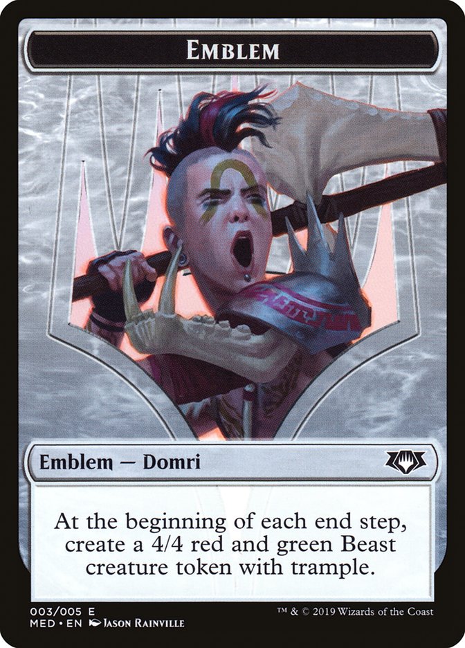 Domri, Chaos Bringer Emblem [Mythic Edition Tokens] | Play N Trade Winnipeg