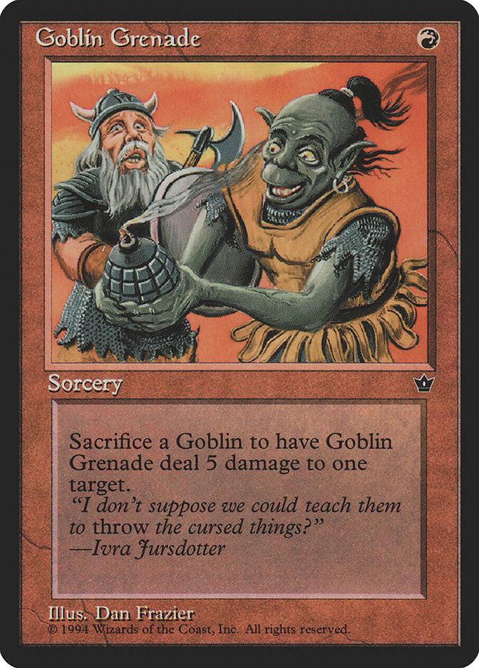 Goblin Grenade (Dan Frazier) [Fallen Empires] | Play N Trade Winnipeg