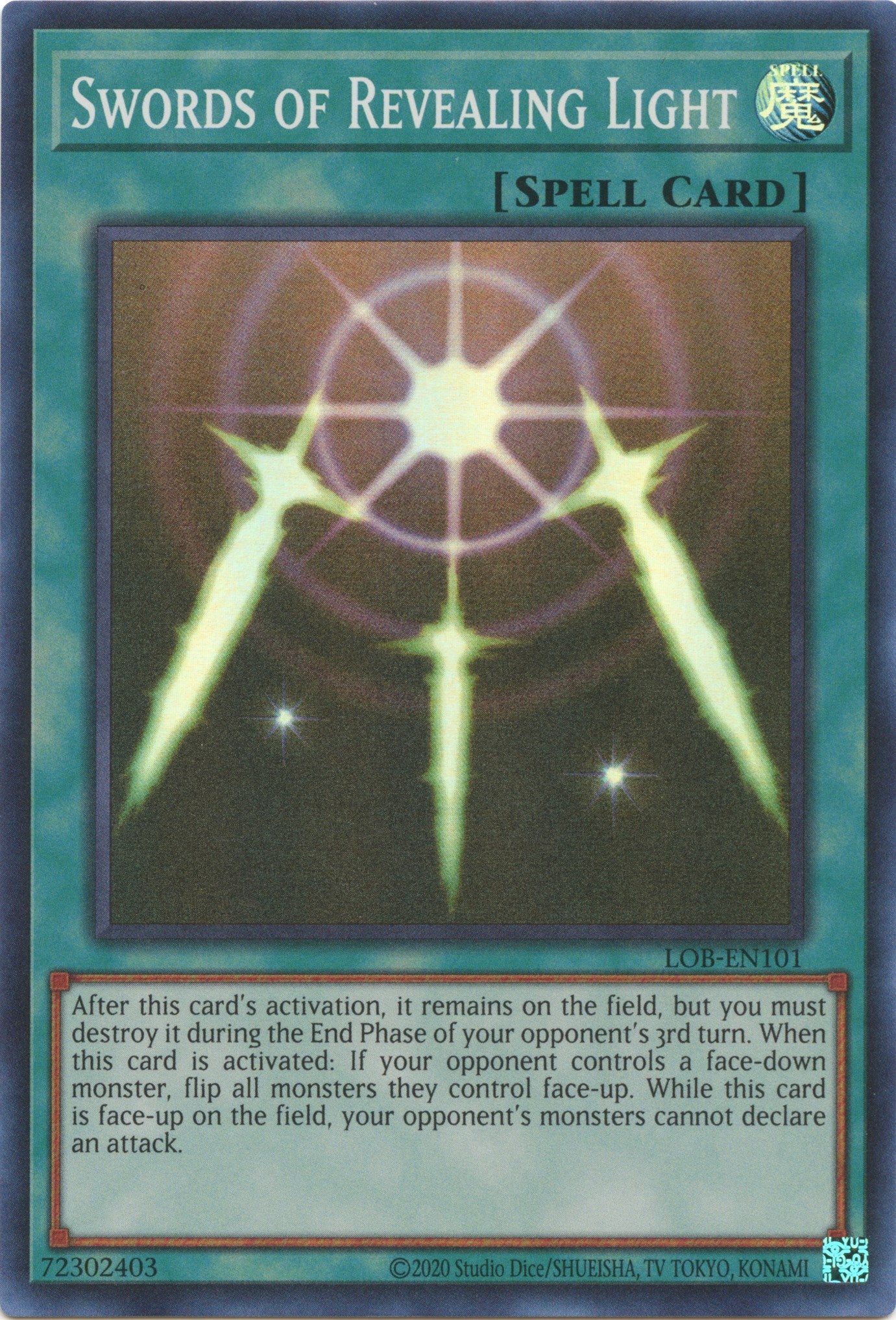 Swords of Revealing Light (25th Anniversary) [LOB-EN101] Super Rare | Play N Trade Winnipeg