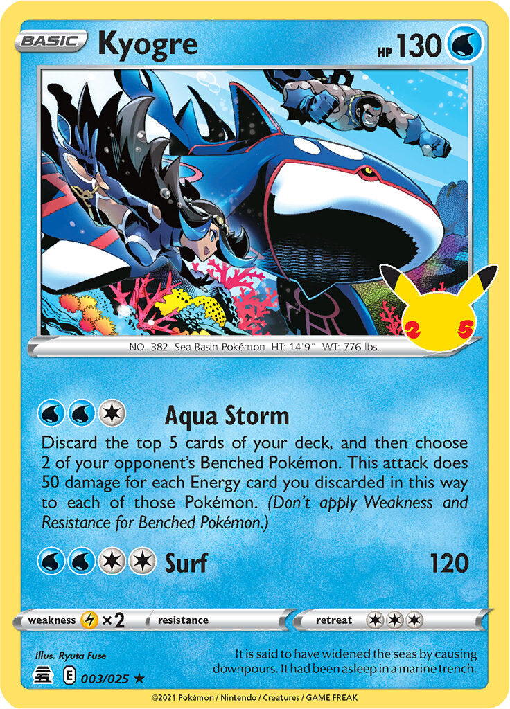 Kyogre (003/025) [Celebrations: 25th Anniversary] | Play N Trade Winnipeg