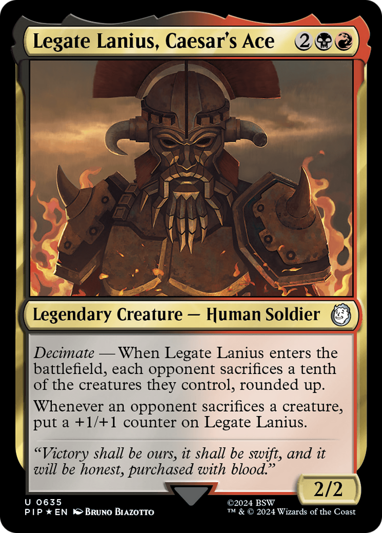 Legate Lanius, Caesar's Ace (Surge Foil) [Fallout] | Play N Trade Winnipeg