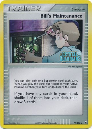 Bill's Maintenance (71/100) (Stamped) [EX: Crystal Guardians] | Play N Trade Winnipeg