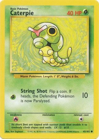 Caterpie (45/102) [Base Set Unlimited] | Play N Trade Winnipeg