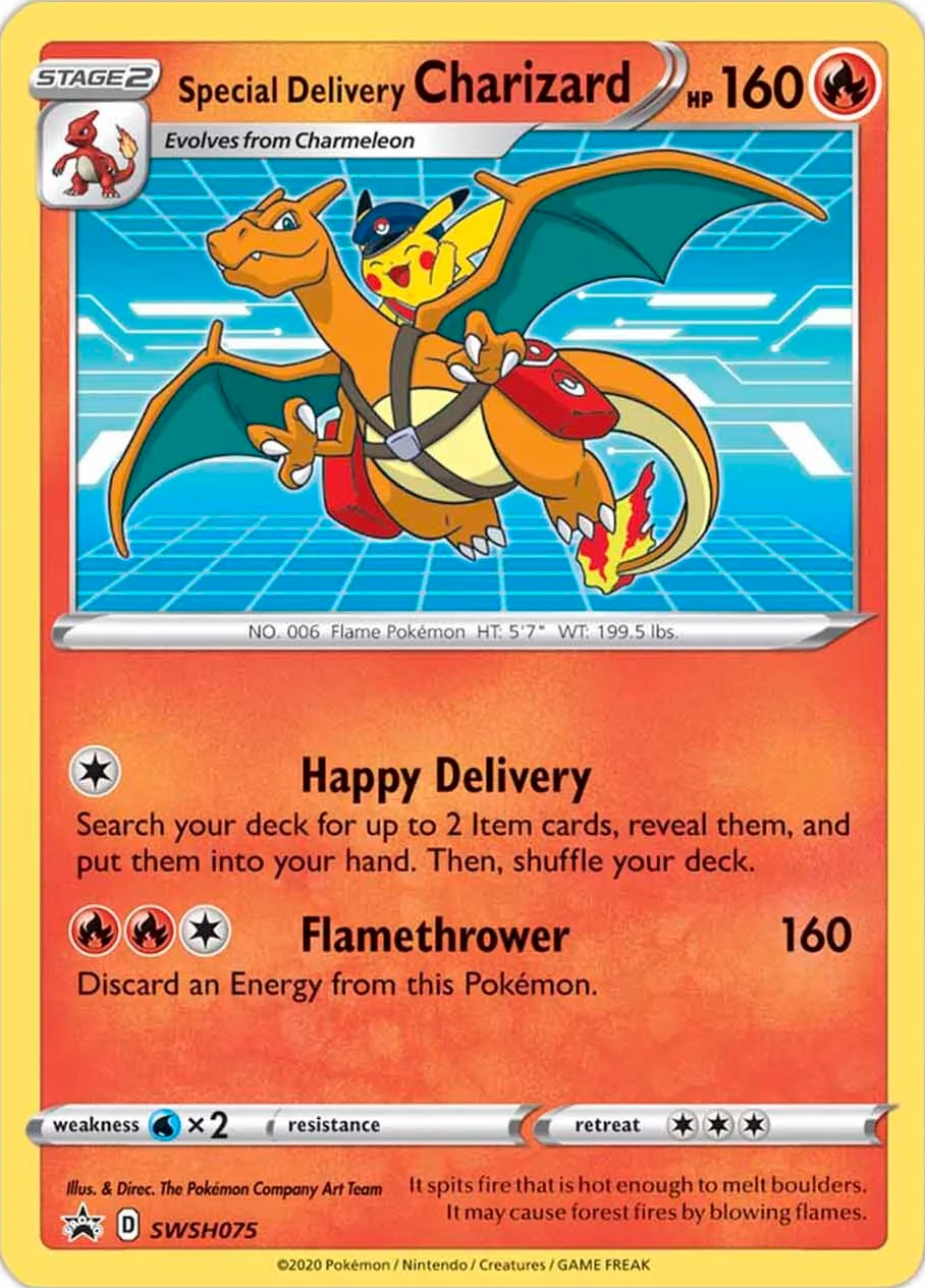 Special Delivery Charizard (SWSH075) [Sword & Shield: Black Star Promos] | Play N Trade Winnipeg