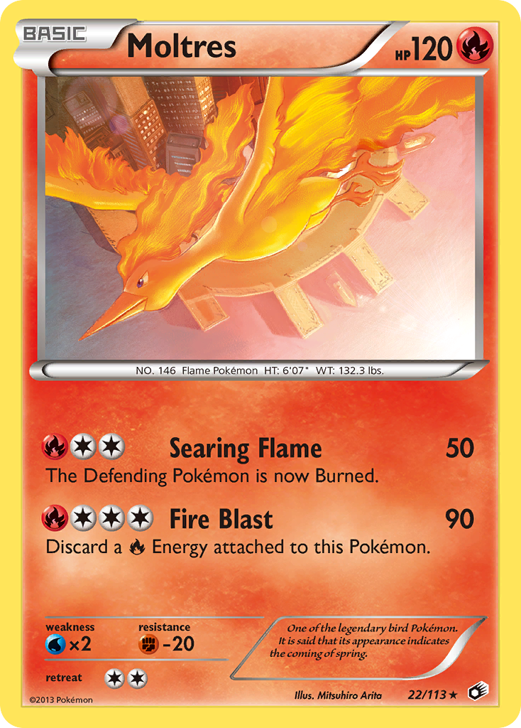 Moltres (22/113) [Black & White: Legendary Treasures] | Play N Trade Winnipeg