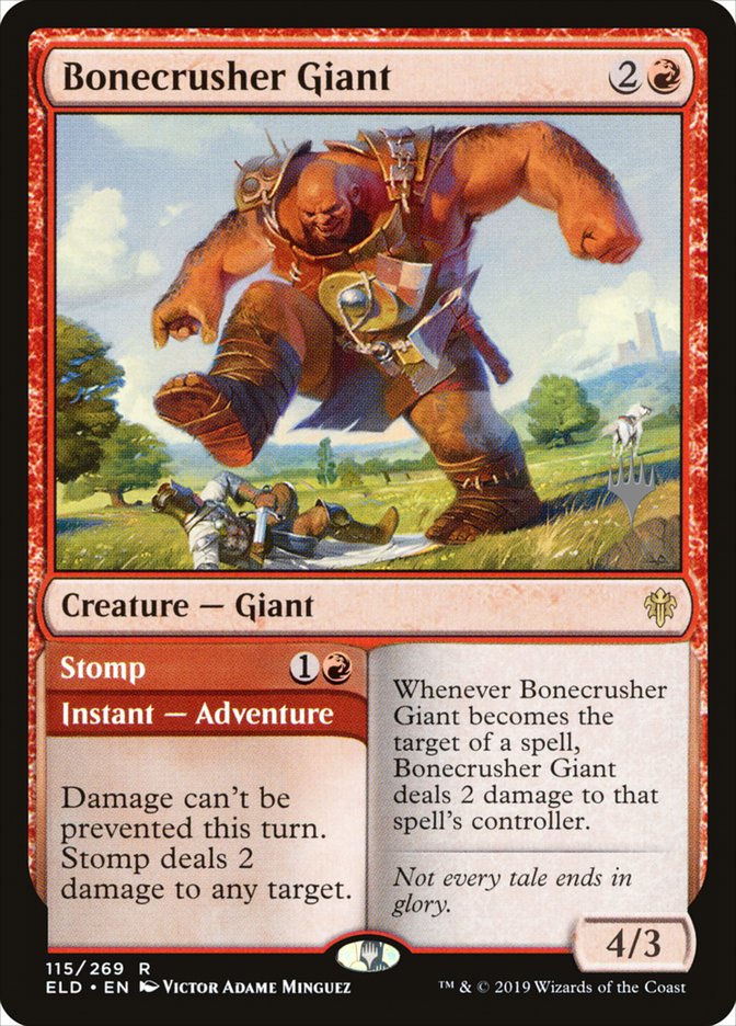 Bonecrusher Giant // Stomp (Promo Pack) [Throne of Eldraine Promos] | Play N Trade Winnipeg