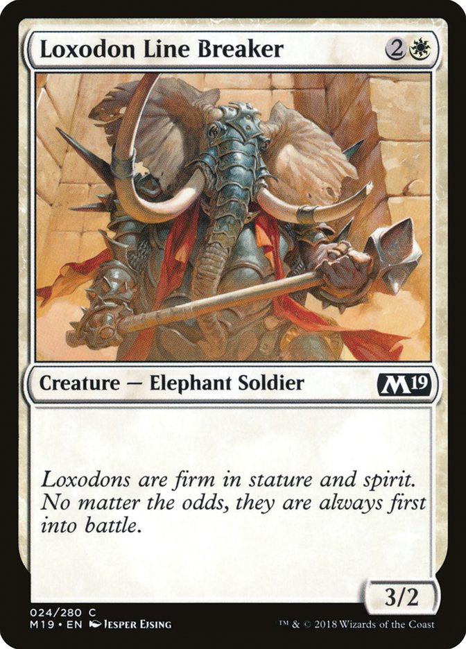 Loxodon Line Breaker [Core Set 2019] | Play N Trade Winnipeg