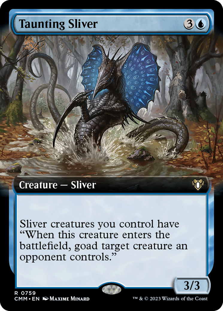 Taunting Sliver (Extended Art) [Commander Masters] | Play N Trade Winnipeg