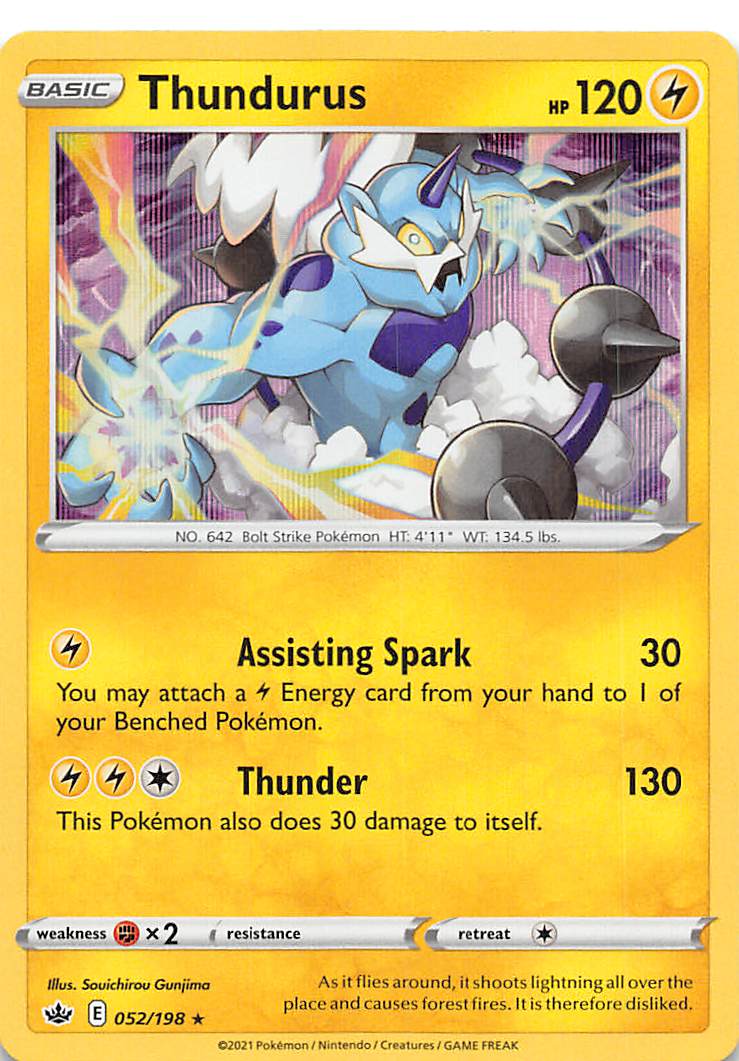 Thundurus (052/198) [Sword & Shield: Chilling Reign] | Play N Trade Winnipeg