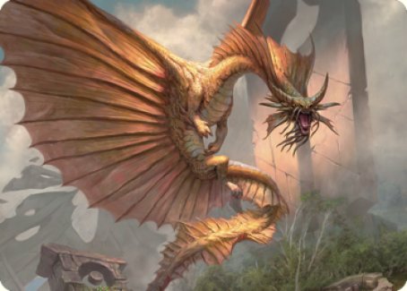 Ancient Gold Dragon Art Card (28) [Commander Legends: Battle for Baldur's Gate Art Series] | Play N Trade Winnipeg