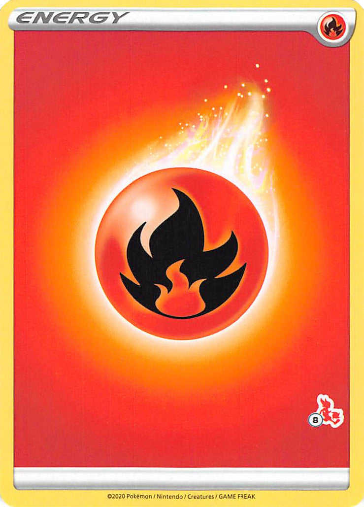 Fire Energy (Cinderace Stamp #8) [Battle Academy 2022] | Play N Trade Winnipeg