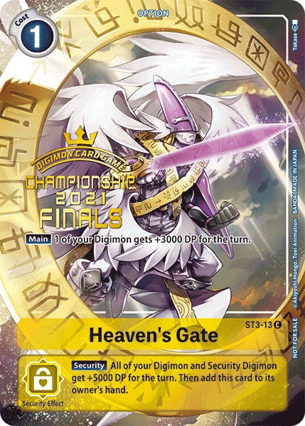 Heaven's Gate [ST3-13] (2021 Championship Finals Tamer's Evolution Pack) [Starter Deck: Heaven's Yellow Promos] | Play N Trade Winnipeg