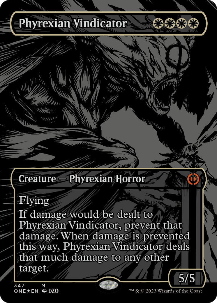 Phyrexian Vindicator (Oil Slick Raised Foil) [Phyrexia: All Will Be One] | Play N Trade Winnipeg