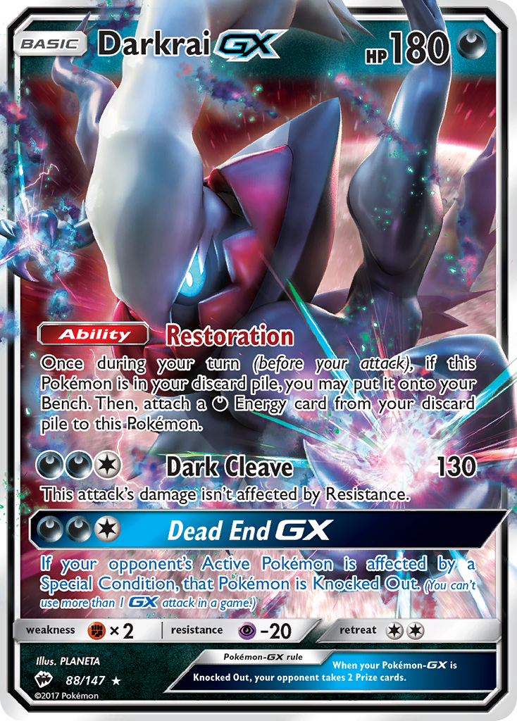 Darkrai GX (88/147) [Sun & Moon: Burning Shadows] | Play N Trade Winnipeg