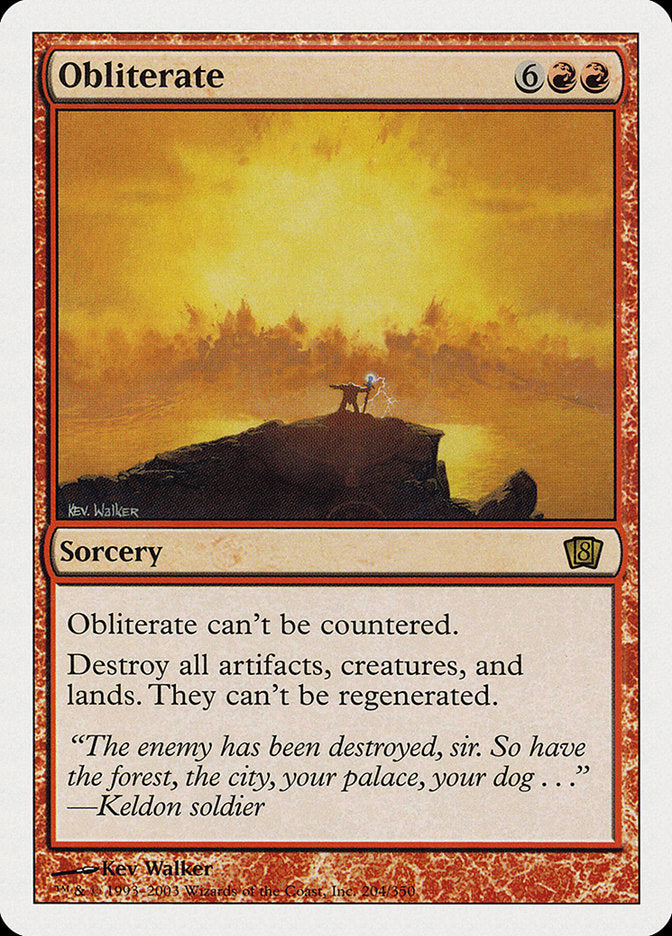 Obliterate (Oversized) [Eighth Edition] | Play N Trade Winnipeg