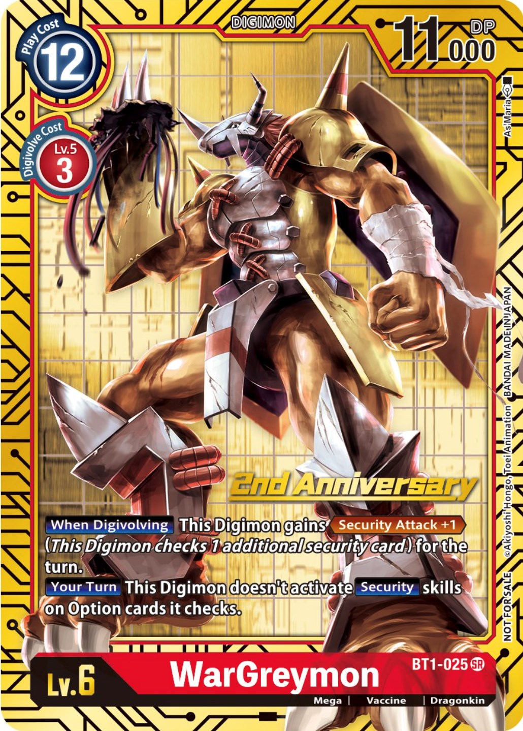 WarGreymon [BT1-025] (2nd Anniversary Card Set) [Release Special Booster Promos] | Play N Trade Winnipeg