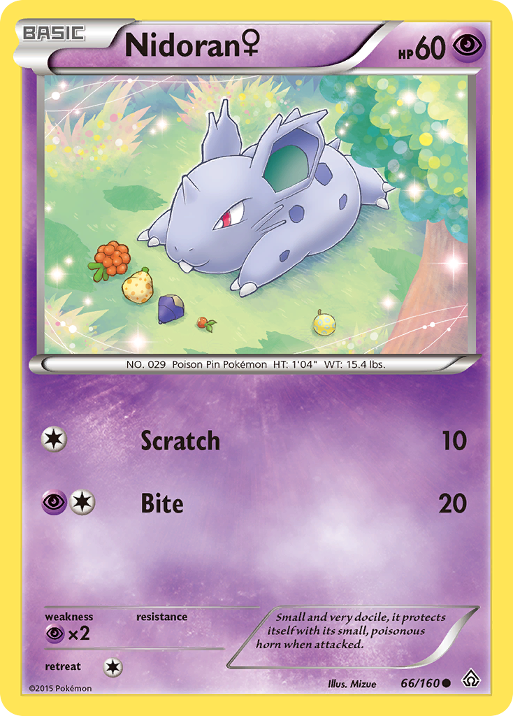 Nidoran (66/160) (Female) [XY: Primal Clash] | Play N Trade Winnipeg