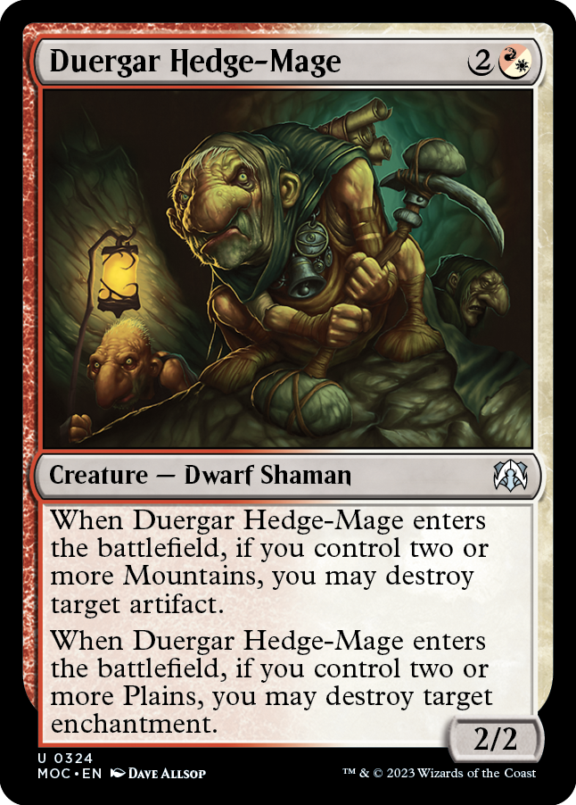 Duergar Hedge-Mage [March of the Machine Commander] | Play N Trade Winnipeg