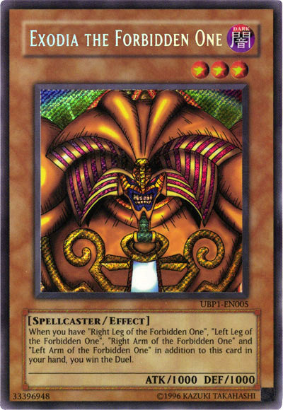 Exodia the Forbidden One [UBP1-EN005] Secret Rare | Play N Trade Winnipeg