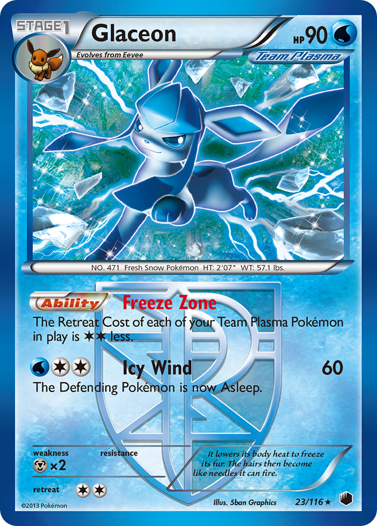 Glaceon (23/116) [Black & White: Plasma Freeze] | Play N Trade Winnipeg