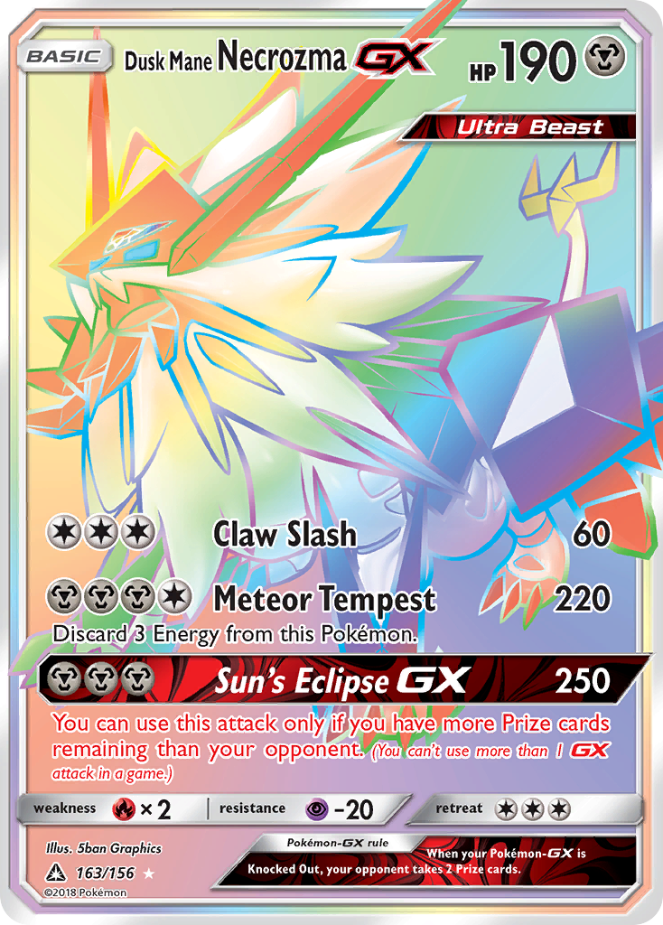 Dusk Mane Necrozma GX (163/156) [Sun & Moon: Ultra Prism] | Play N Trade Winnipeg