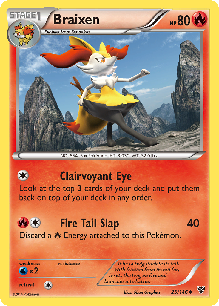 Braixen (25/146) [XY: Base Set] | Play N Trade Winnipeg