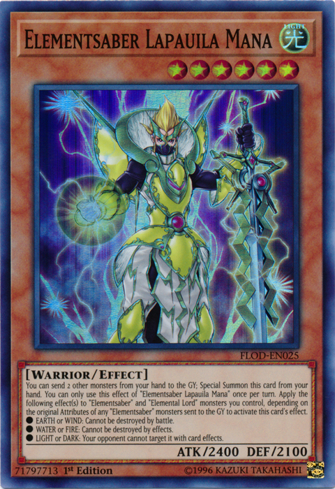 Elementsaber Lapauila Mana [FLOD-EN025] Super Rare | Play N Trade Winnipeg