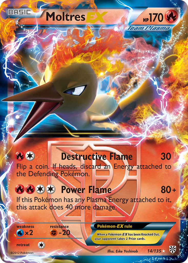 Moltres EX (14/135) [Black & White: Plasma Storm] | Play N Trade Winnipeg