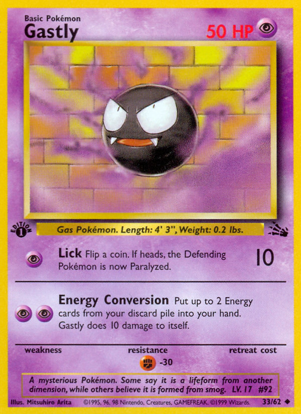 Gastly (33/62) [Fossil 1st Edition] | Play N Trade Winnipeg