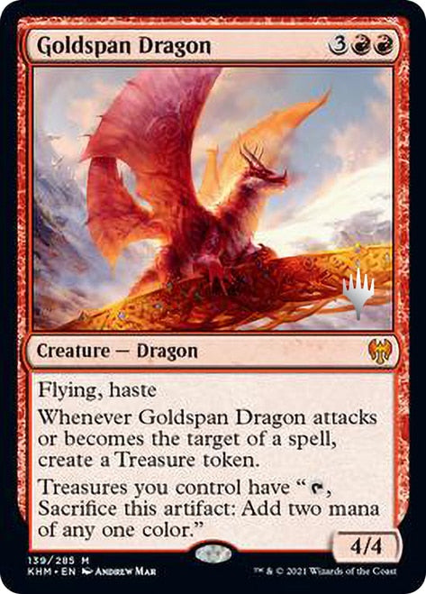 Goldspan Dragon [Kaldheim Promos] | Play N Trade Winnipeg