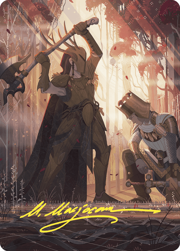 Karmic Justice Art Card (Gold-Stamped Signature) [Wilds of Eldraine Art Series] | Play N Trade Winnipeg