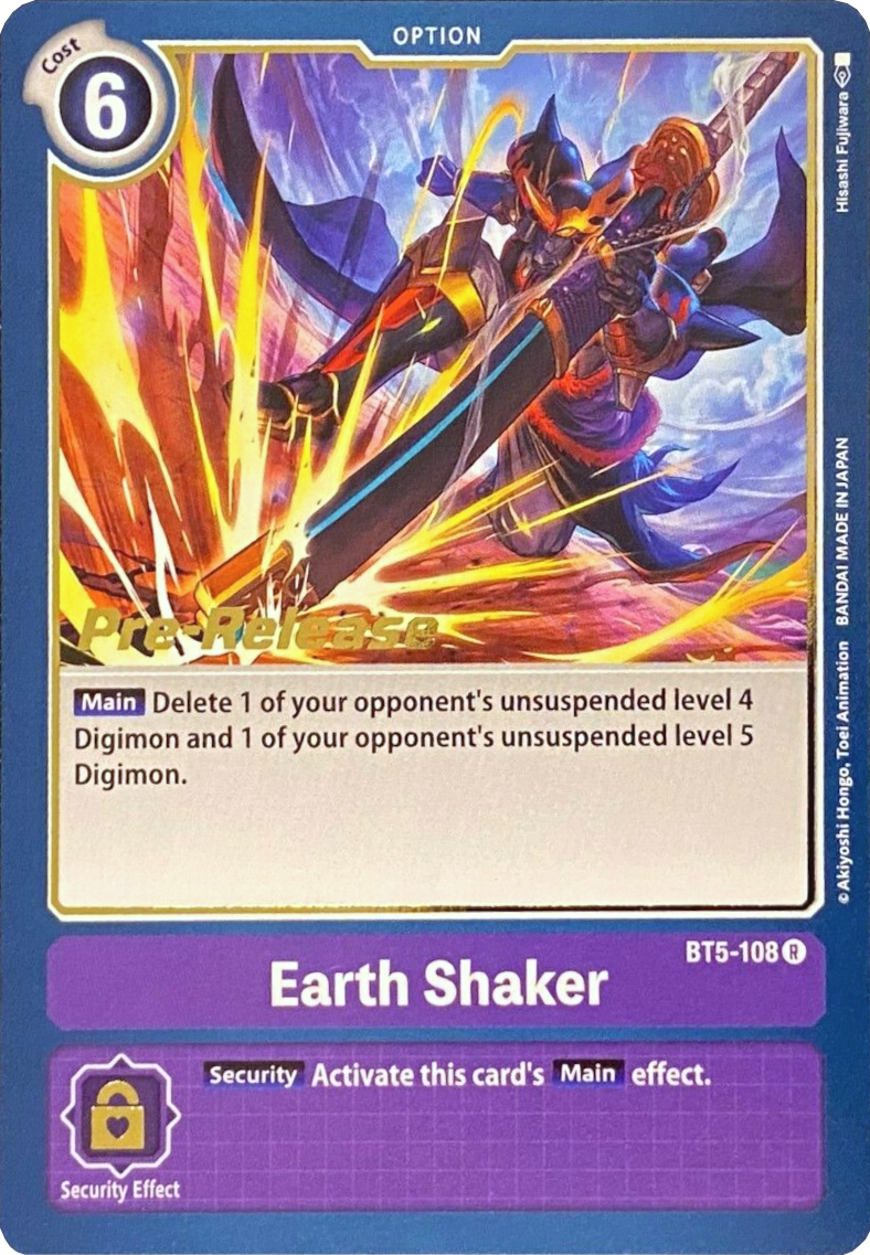 Earth Shaker [BT5-108] [Battle of Omni Pre-Release Promos] | Play N Trade Winnipeg