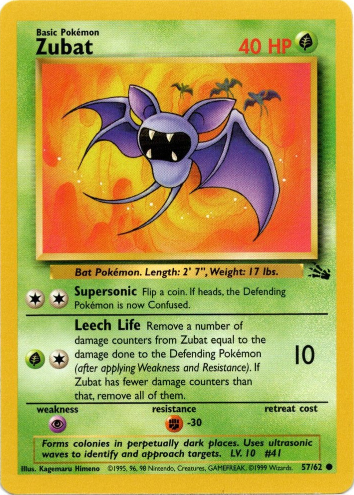 Zubat (57/62) [Fossil Unlimited] | Play N Trade Winnipeg