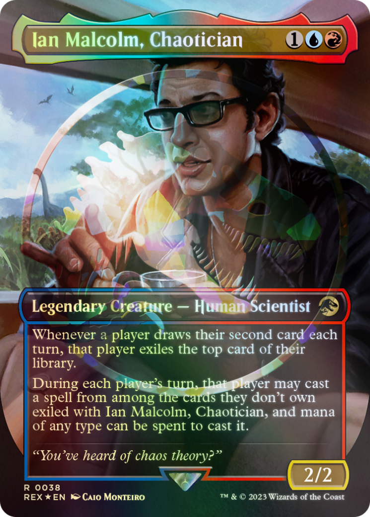 Ian Malcolm, Chaotician Emblem (Borderless) [Jurassic World Collection Tokens] | Play N Trade Winnipeg