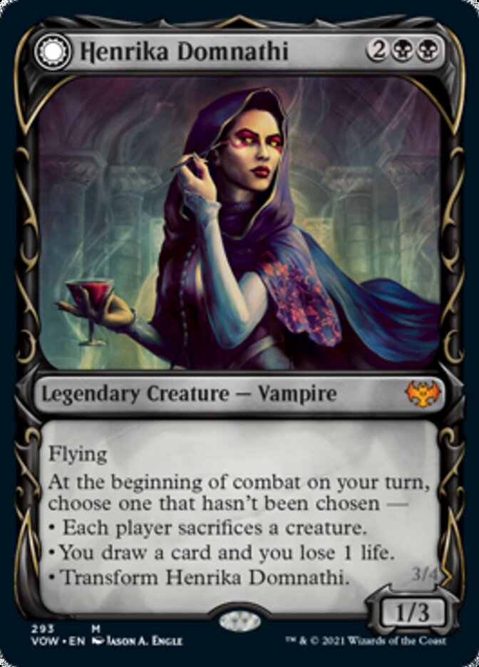 Henrika Domnathi // Henrika, Infernal Seer (Showcase Fang Frame) [Innistrad: Crimson Vow] | Play N Trade Winnipeg