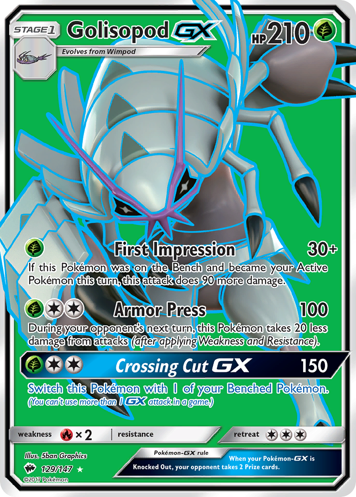 Golisopod GX (129/147) [Sun & Moon: Burning Shadows] | Play N Trade Winnipeg