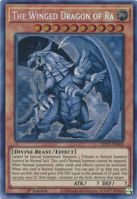 The Winged Dragon of Ra (Ghost Rare) [LED7-EN000] Ghost Rare | Play N Trade Winnipeg