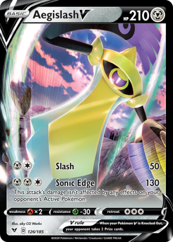 Aegislash V (126/185) [Sword & Shield: Vivid Voltage] | Play N Trade Winnipeg